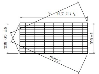 钢格板外形尺寸公差